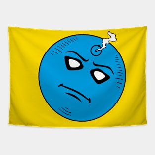 Blue God Smiley Tapestry