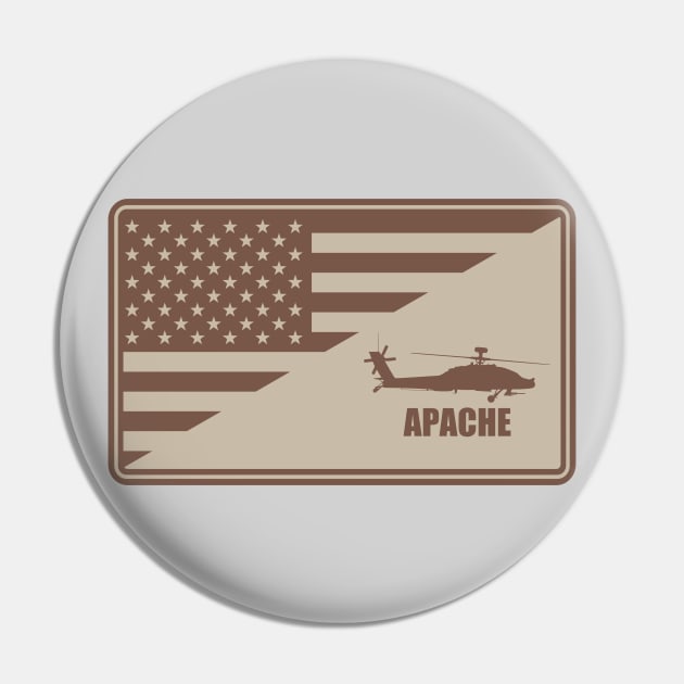 AH-64 Apache Desert Patch Pin by TCP