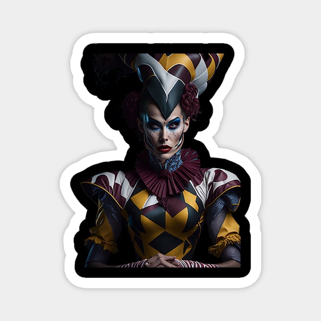 Harlequin Magnet by likbatonboot