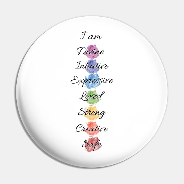 Color Chakra Energy Affirmation Pin by Bluepress