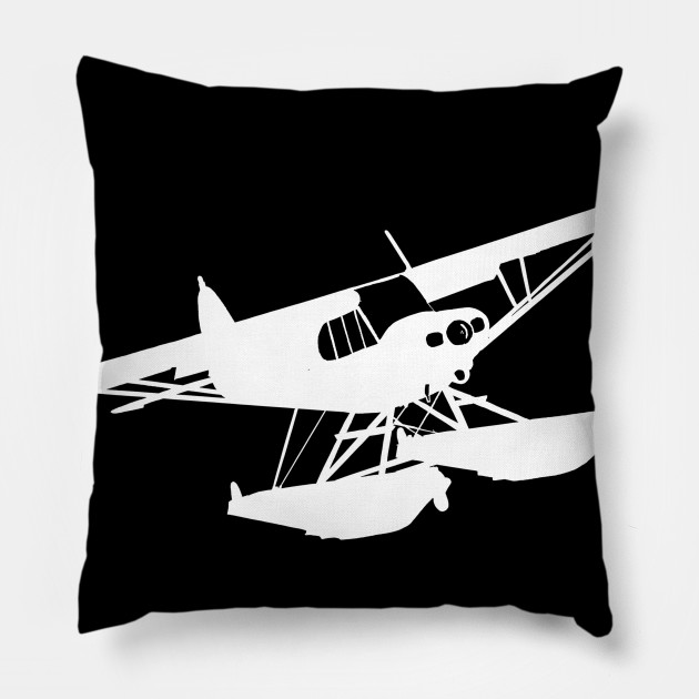 Piper Super Cub On Floats Silhouette Piper Cub Pillow Teepublic