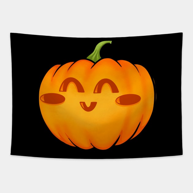 Cute Pumpkin Tapestry by Leonie Jonk