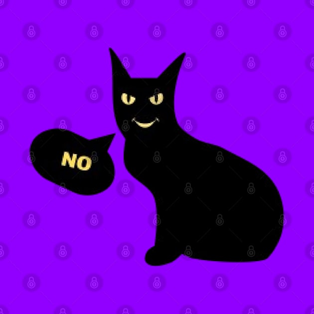 Black Cat Says No by NOUNEZ 
