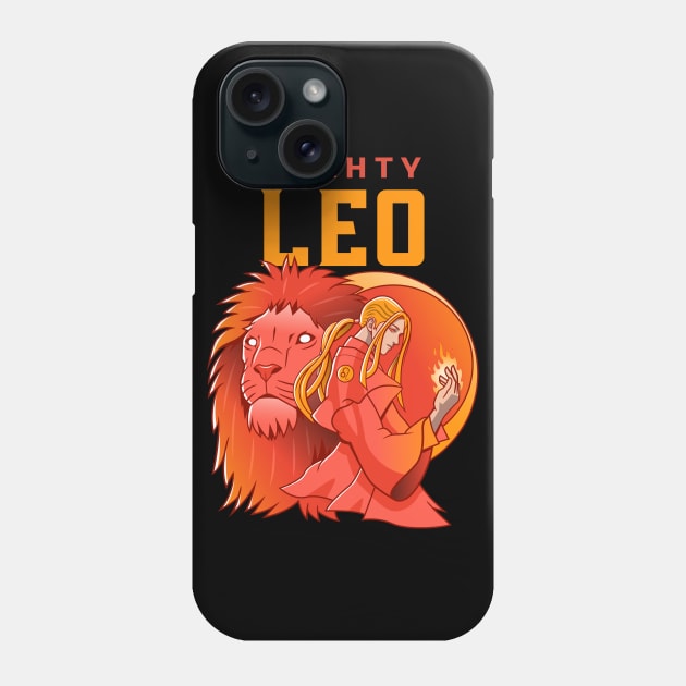 Leo The Mighty Powerful Zodiac Sign Phone Case by Science Puns