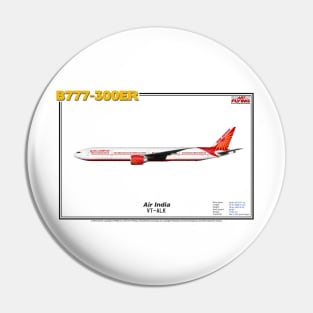 Boeing B777-300ER - Air India (Art Print) Pin