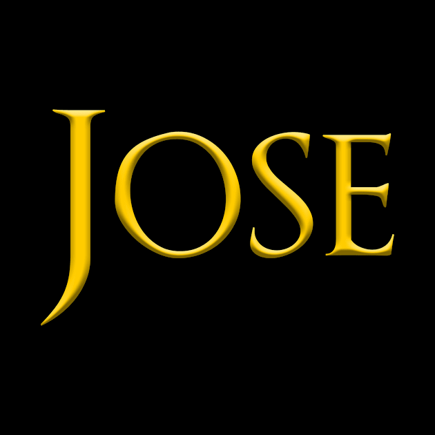 Jose Male Name Gold On Dark by funfun