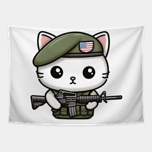 Tactical Cat Tapestry