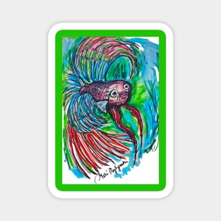 The Siamese fighting fish Magnet