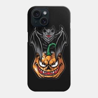 Bat and Pumpkin Halloween Phone Case