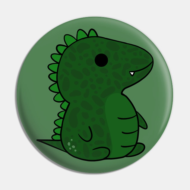 Green Baby Dinosaur Pin by Lobinha