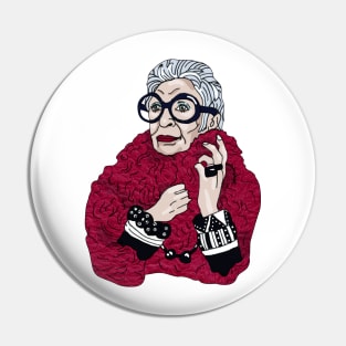 Iris Apfel Art Fashion Pin