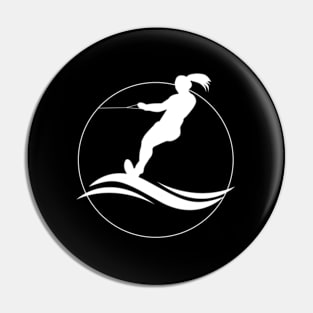 Eat Sleep Water Ski Waterski Waterskiing Skiing Waves Boat Pin