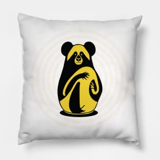 Cute Panda Monk with high energy Pillow