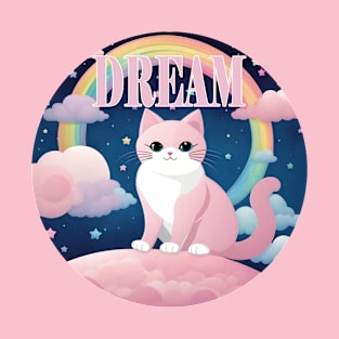 Pastel Rainbow - Dream with a cat T-Shirt