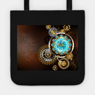 Steampunk Unusual Clock with Gears Tote