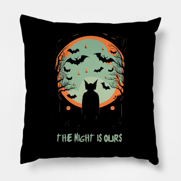the night is ours. bat people Pillow by Kingrocker Clothing