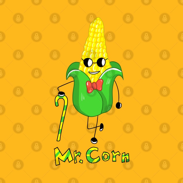 Mr. Corn funny cute cool cartoon by Ojoy