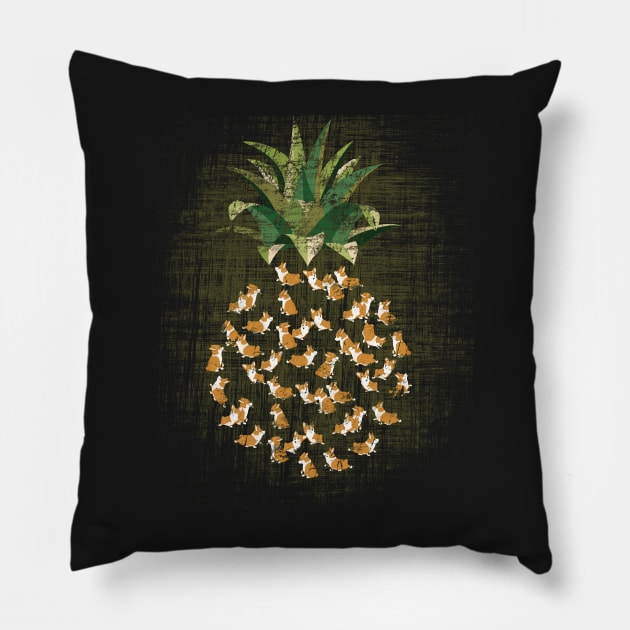 Pineapple Corgi - Best Birthday Gift For Corgi Lovers Pillow by Happy Shirt