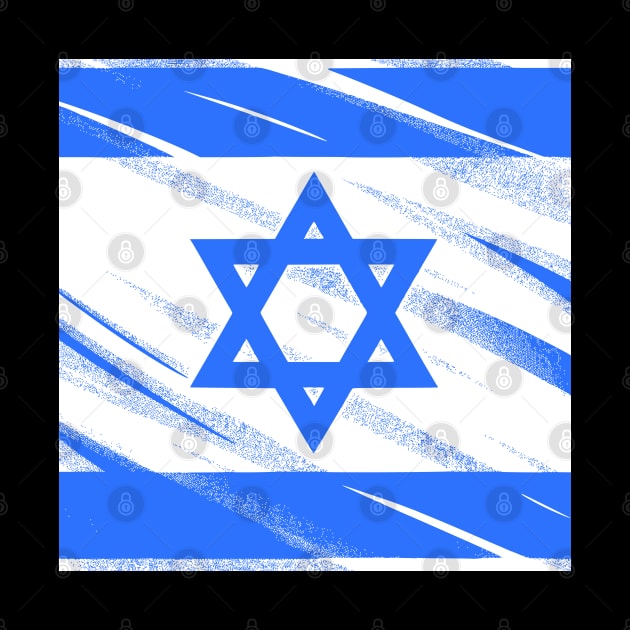 Flag of Israel grunge style by Mey Designs