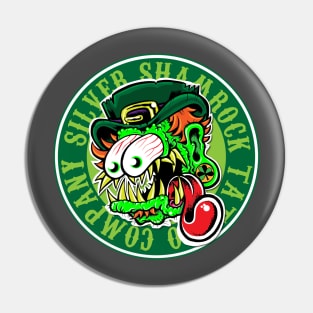 Silver Shamrock Tattoo Company Leprechaun Fink in Color! Pin