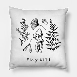 Stay Wild Forest Elements Pillow