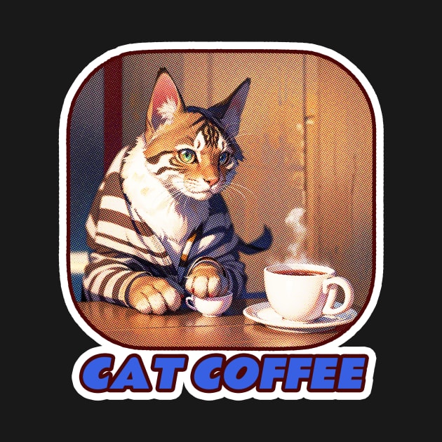 Cat Coffee Lover by LycheeDesign