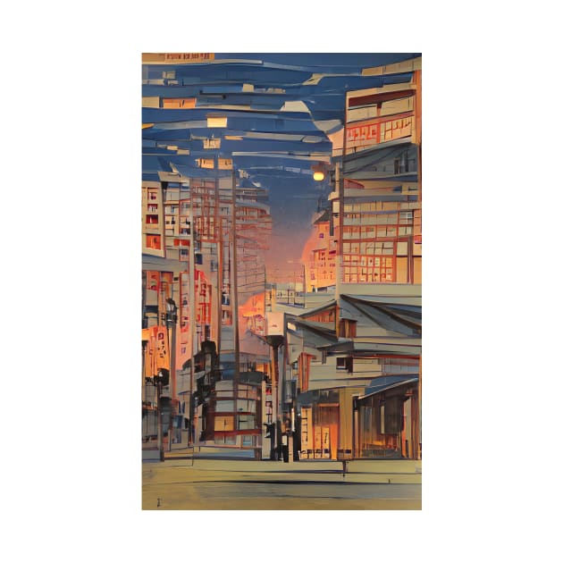 Elegant Ukiyo-e Landscapes: Japanese Art Prints by aestheticand