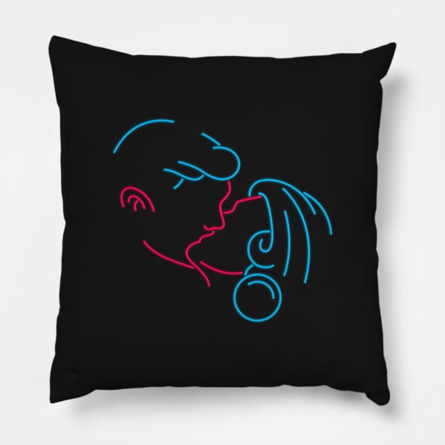 Neon Lovers Pillow by Woah_Jonny