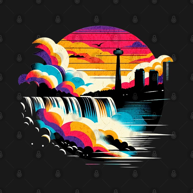 Niagara Falls Vintage Design by Miami Neon Designs