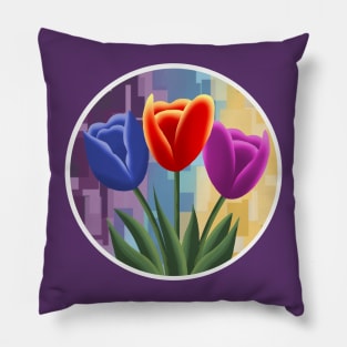 Colourful Tulips Pillow