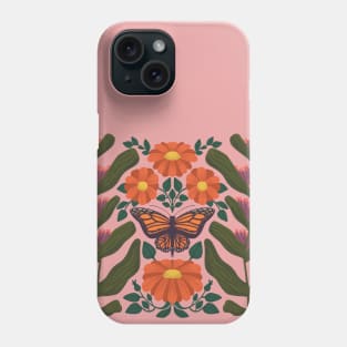 Monarch Butterfly in Milkweed Forest // Midwestern Wildflowers // Mexican Sunflowers Phone Case