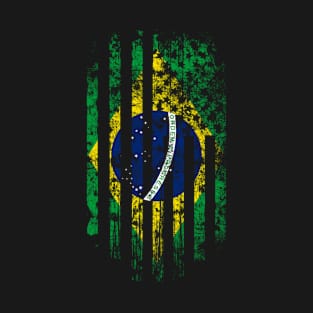 Brazil and America Flag Combo T-Shirt