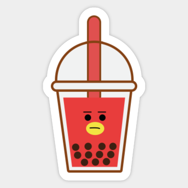 tata bubble tea bt21 sticker teepublic uk
