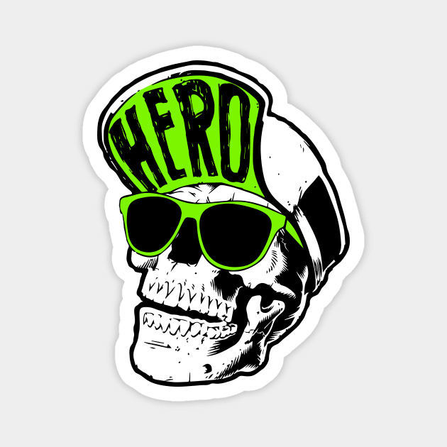 Skull Skate Hero Magnet by IAKUKI