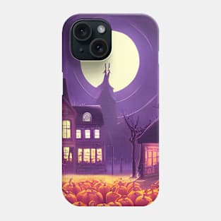 Spooky Halloween Pumpkin Praying Under The Halloween Moonlight Phone Case