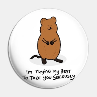 Grumpy Quokka Pin