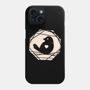 Bird Sparrow With Heart Bird Lover Gift Phone Case