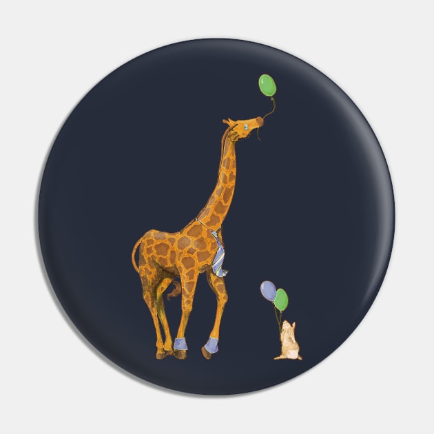 Edgar, Gentleman Giraffe Pin by FishWithATopHat