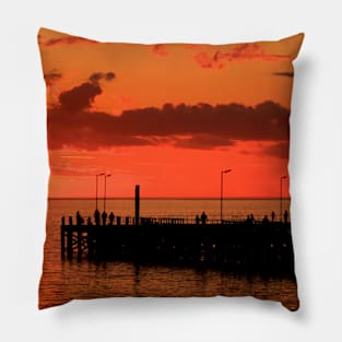 Sunset across the bay Pillow