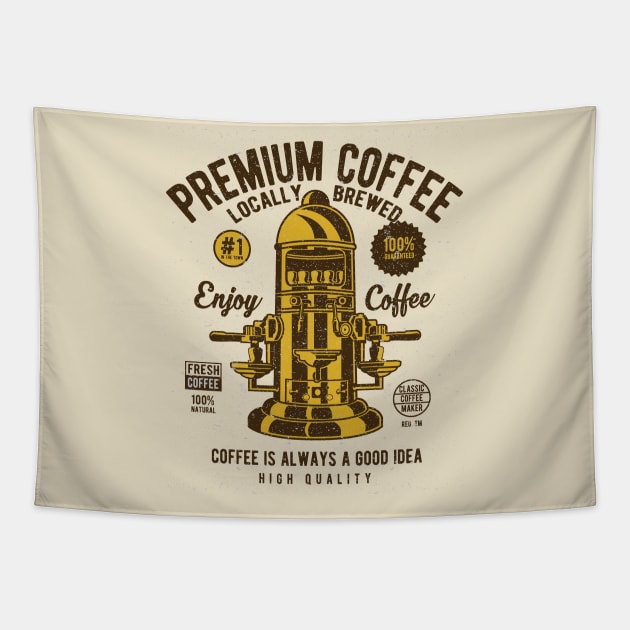 Classic Coffee Tapestry by Cup of Tee