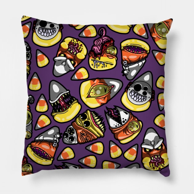 Carnivorous Candy Corn Pillow by AJH designs UK