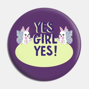 Sparkle Twin Bunny Fairy Yes Girl Yes Pin