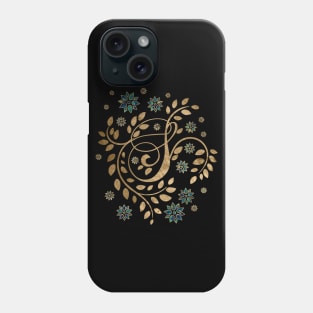 Luxury Golden Calligraphy Monogram with letter S Phone Case