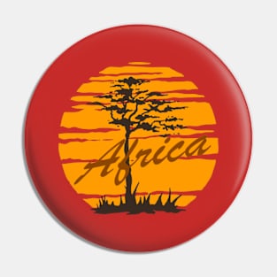 Africa Acacia Savanna Sunset Pin