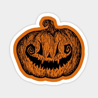 Gothic Jack-o-Lantern (Black) Magnet