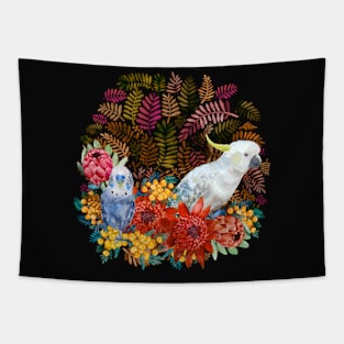 Australian Autumn Birds and Wildflowers Tapestry