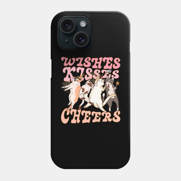 Dancing Cats Christmas New Years Eves Party Cat Animal Lover Phone Case by SilverLake