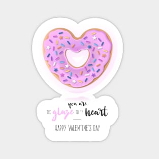 valentine day with love doughnut message Magnet