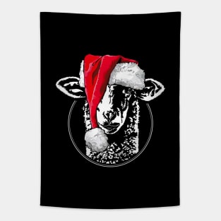 Funny Sheep Santa Christmas sheep lover Tapestry