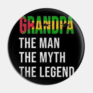 Grand Father Sao Tomean Grandpa The Man The Myth The Legend - Gift for Sao Tomean Dad With Roots From  Sao Tome And Principe Pin